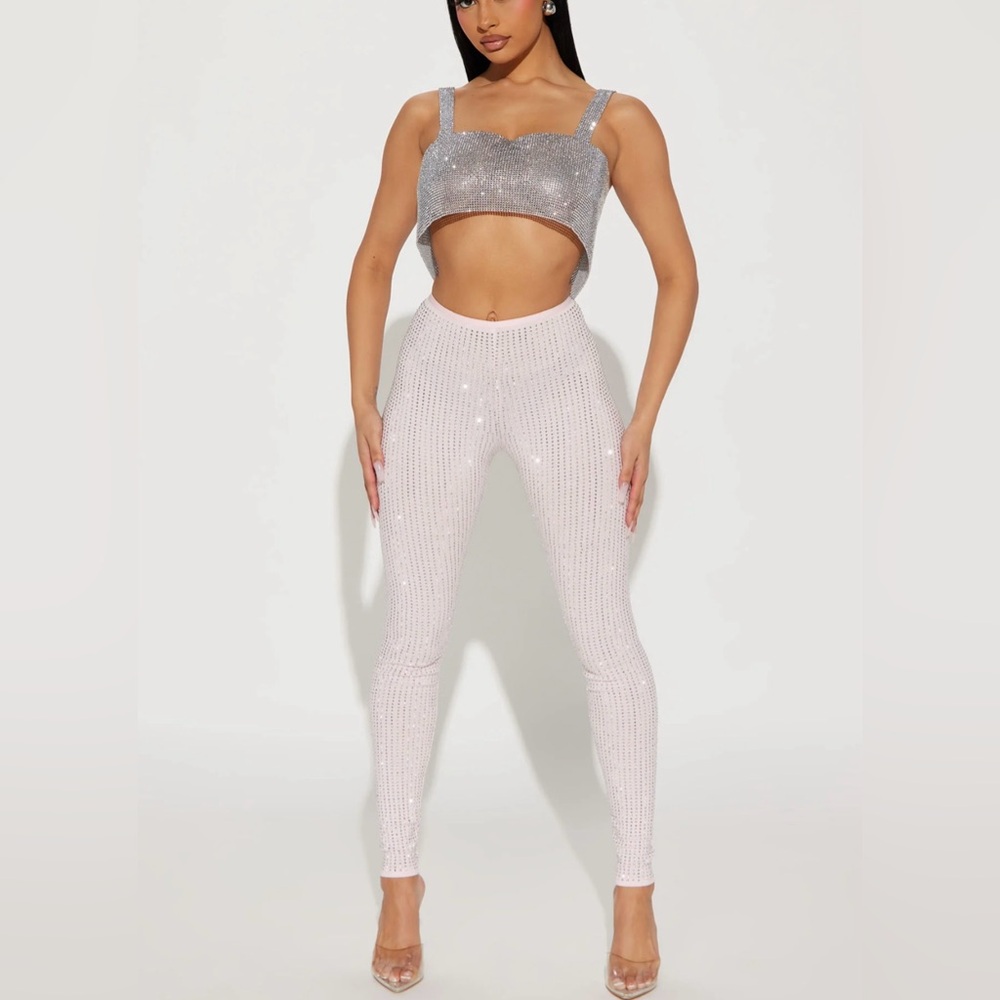 Embellished Legging - Blush